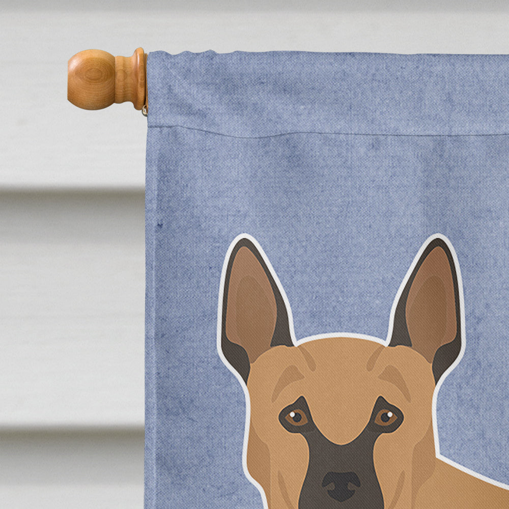 Tan German Shepherd Mastiff Mix Welcome Flag Canvas House Size CK3738CHF  the-store.com.