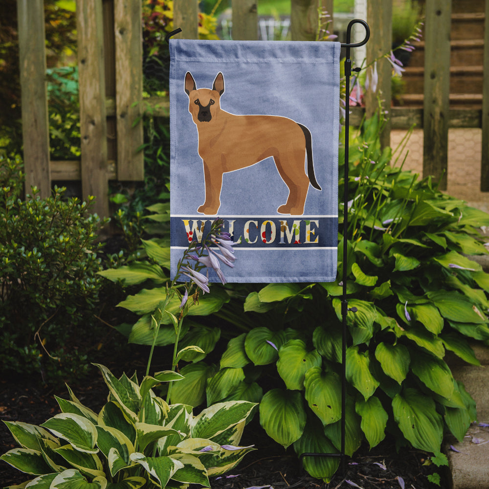 Tan German Shepherd Mastiff Mix Welcome Flag Garden Size CK3738GF