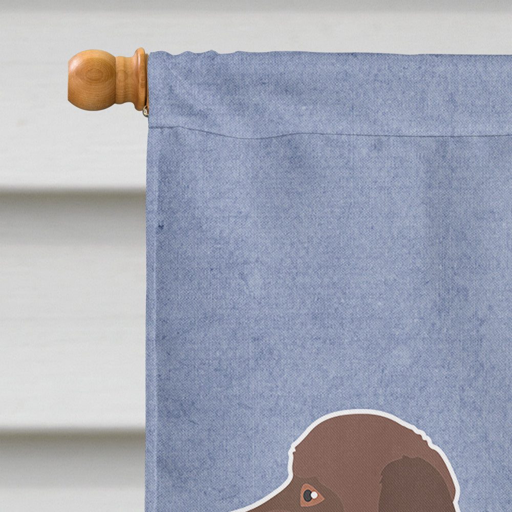 Brown Goldendoodle Welcome Flag Canvas House Size CK3744CHF