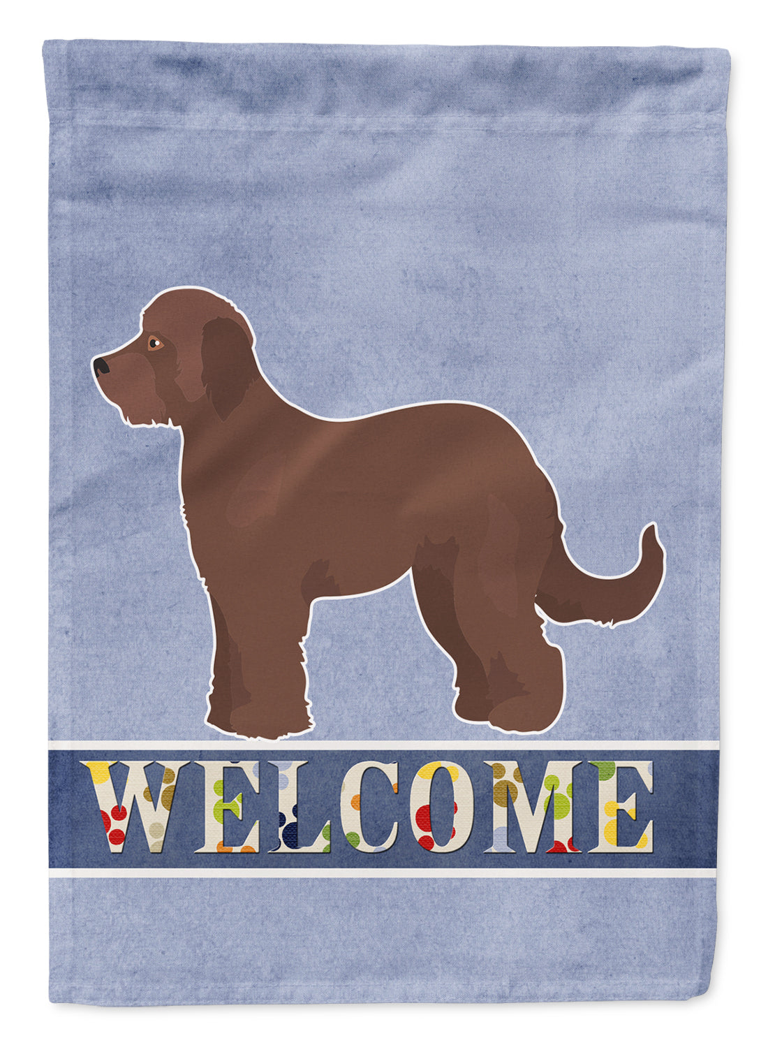 Brown Goldendoodle Welcome Flag Garden Size CK3744GF  the-store.com.
