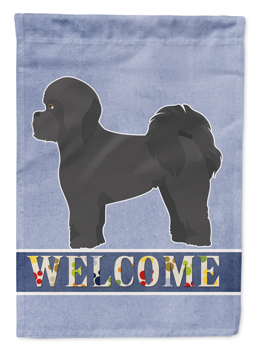 Black Mal-Shi Welcome Flag Canvas House Size CK3758CHF