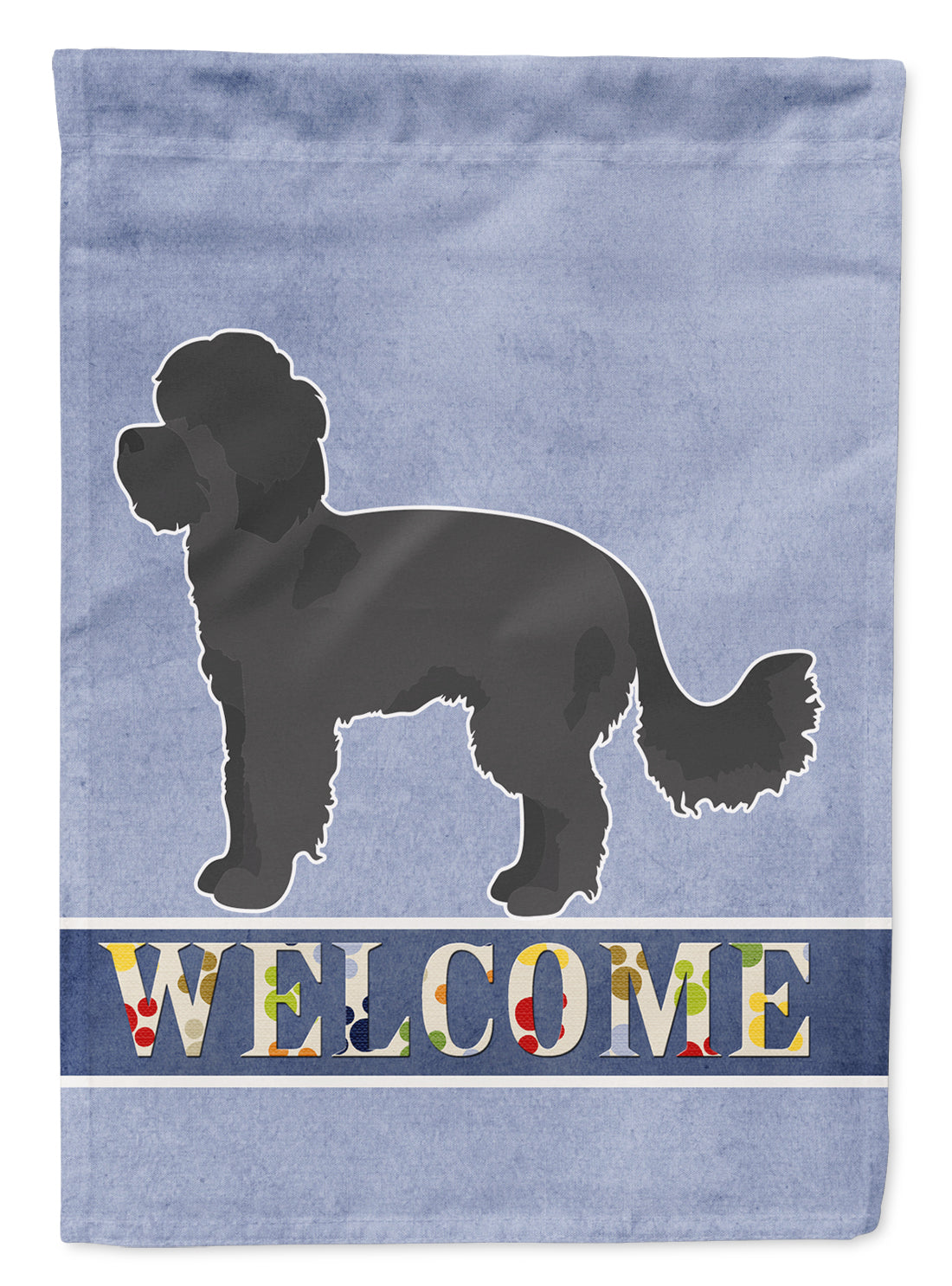 Black Maltipoo Welcome Flag Canvas House Size CK3761CHF  the-store.com.