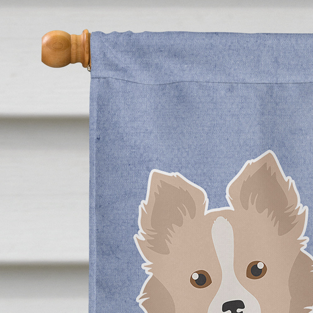 Tan Pomchi Welcome Flag Canvas House Size CK3766CHF  the-store.com.