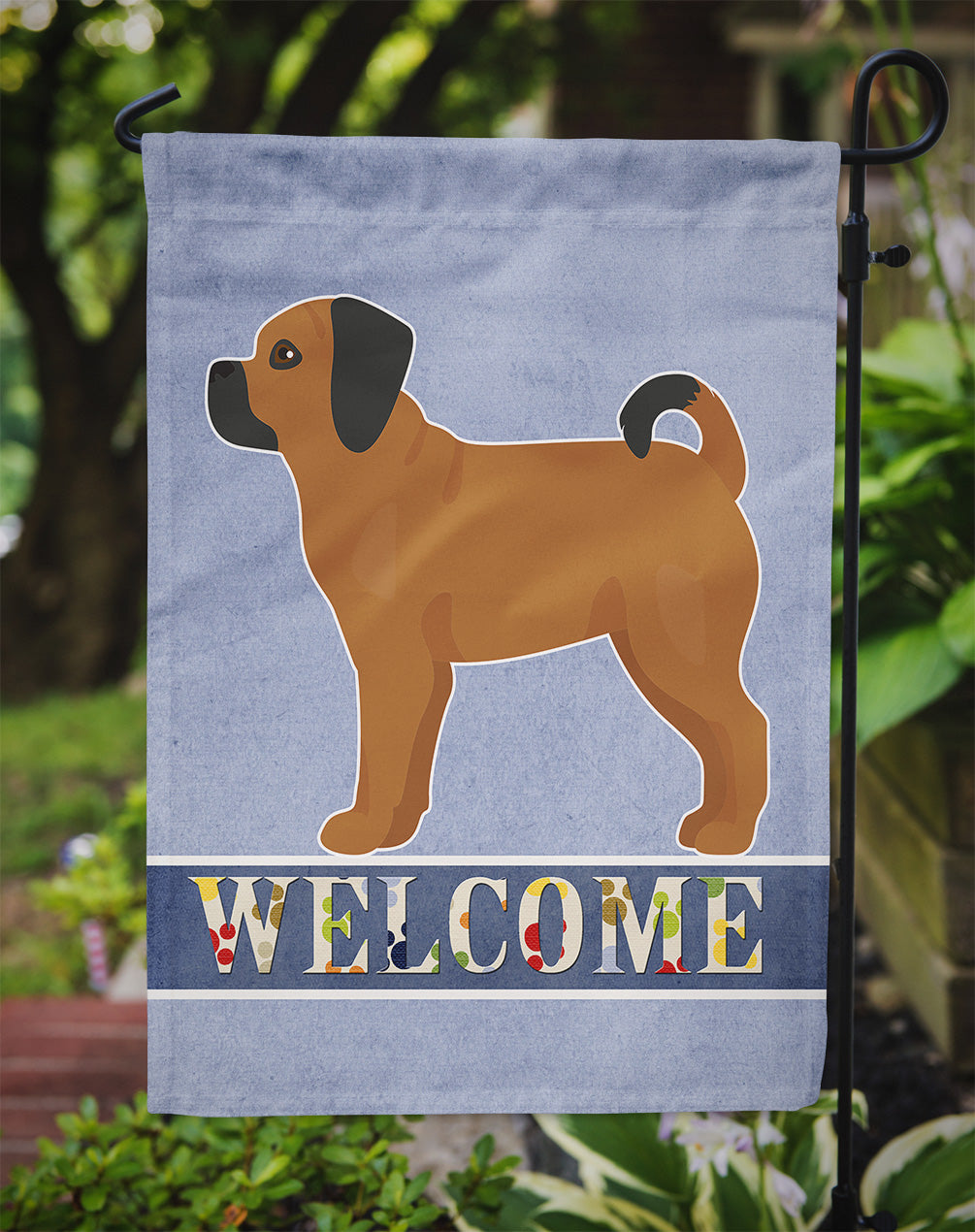 Puggle Welcome Flag Garden Size CK3769GF  the-store.com.