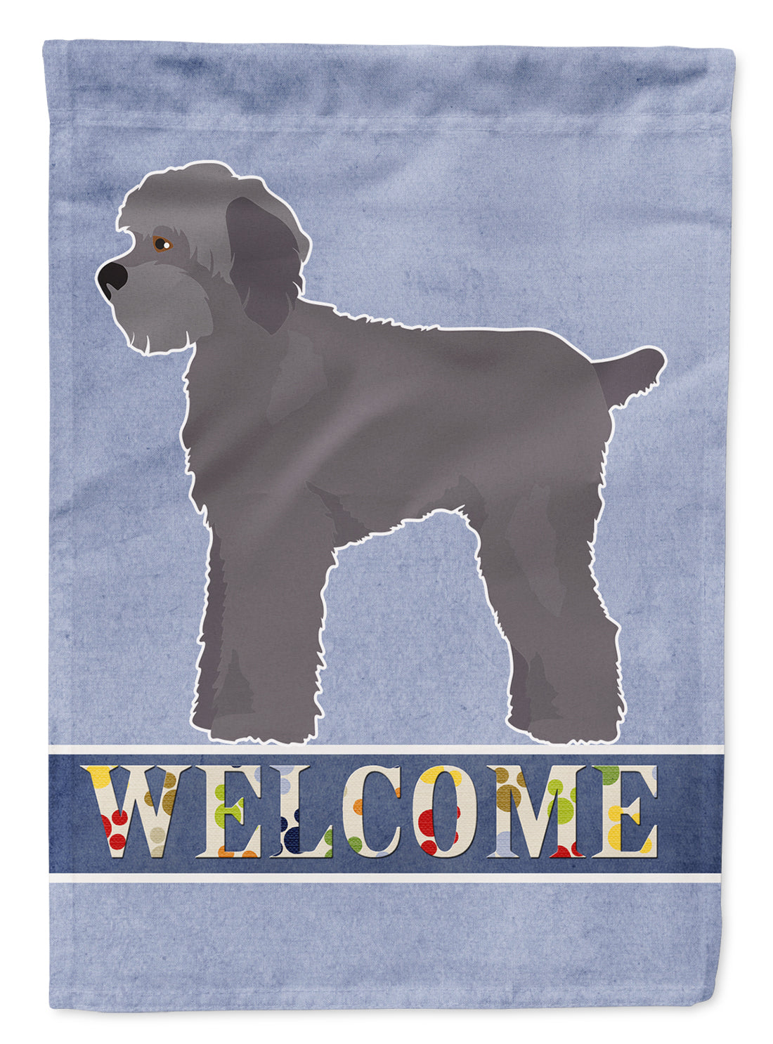 Grey Schnoodle Welcome Flag Canvas House Size CK3771CHF  the-store.com.