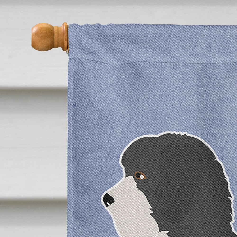 Black Sheepadoodle Welcome Flag Canvas House Size CK3774CHF