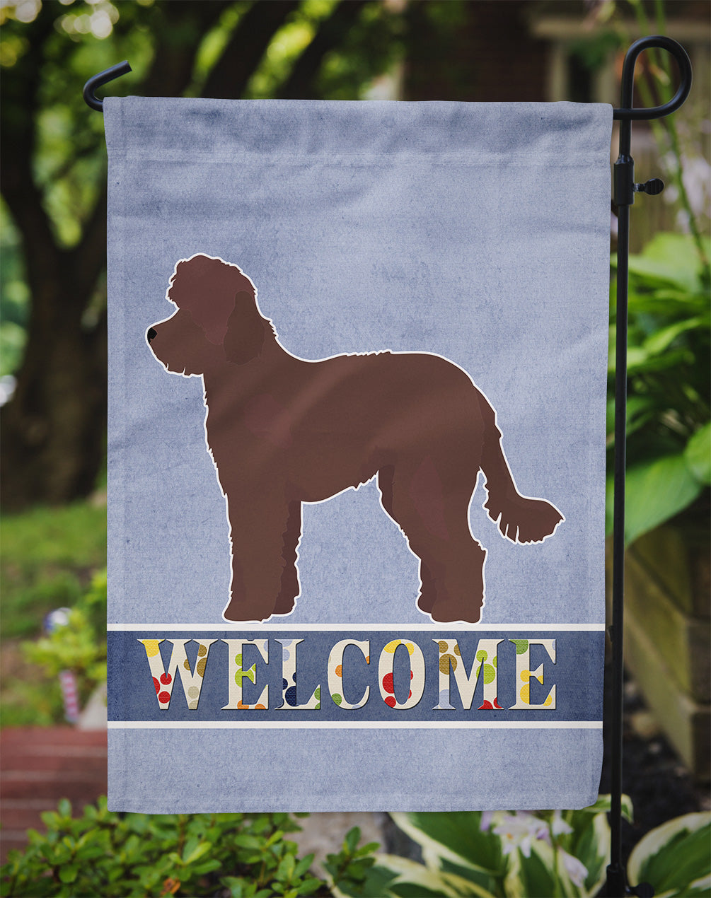 Whoodle #1 Welcome Flag Garden Size CK3786GF  the-store.com.