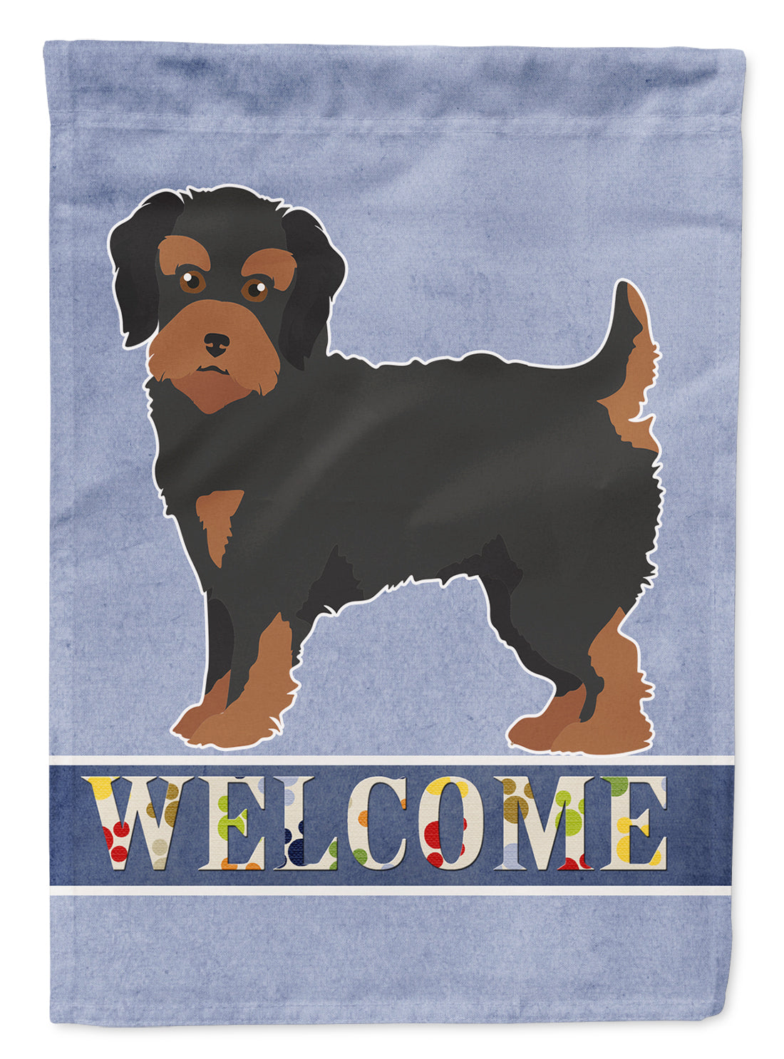 Yorkiepoo #1 Welcome Flag Canvas House Size CK3788CHF  the-store.com.