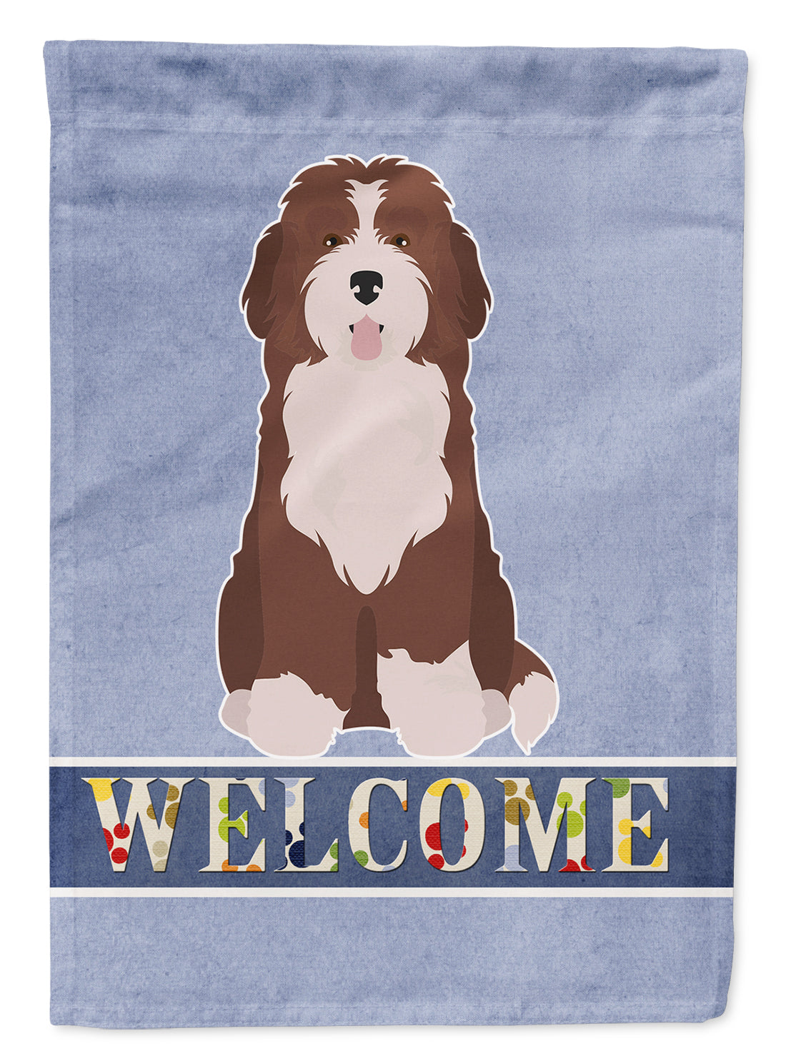 Bernedoodle #2 Welcome Flag Canvas House Size CK3792CHF
