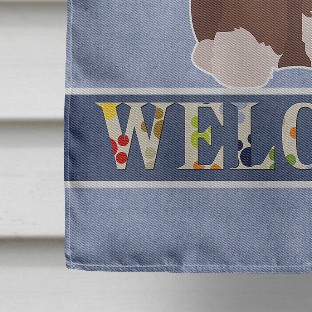 Bernedoodle #2 Welcome Flag Canvas House Size CK3792CHF