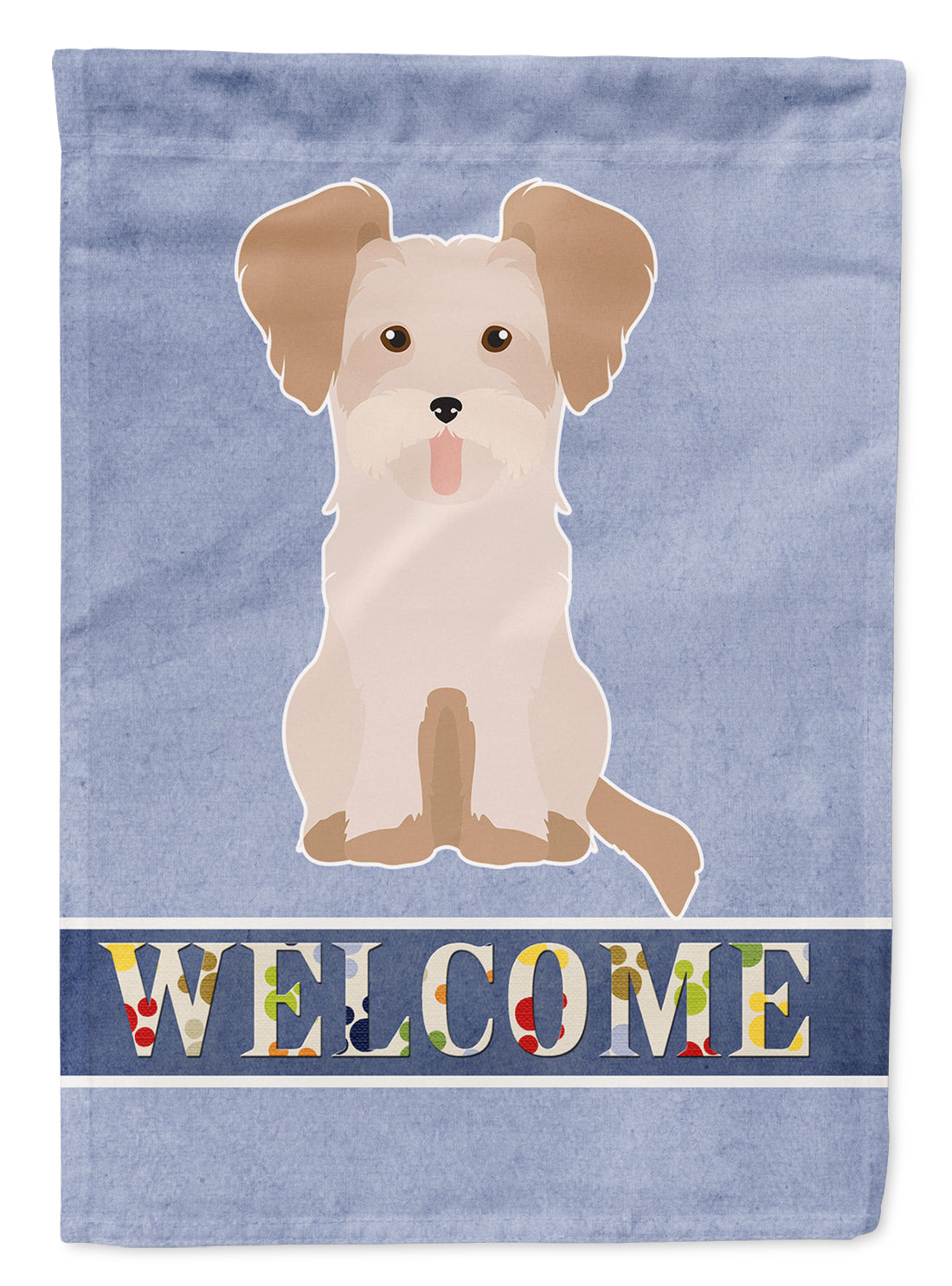 Morkie #3 Welcome Flag Canvas House Size CK3795CHF