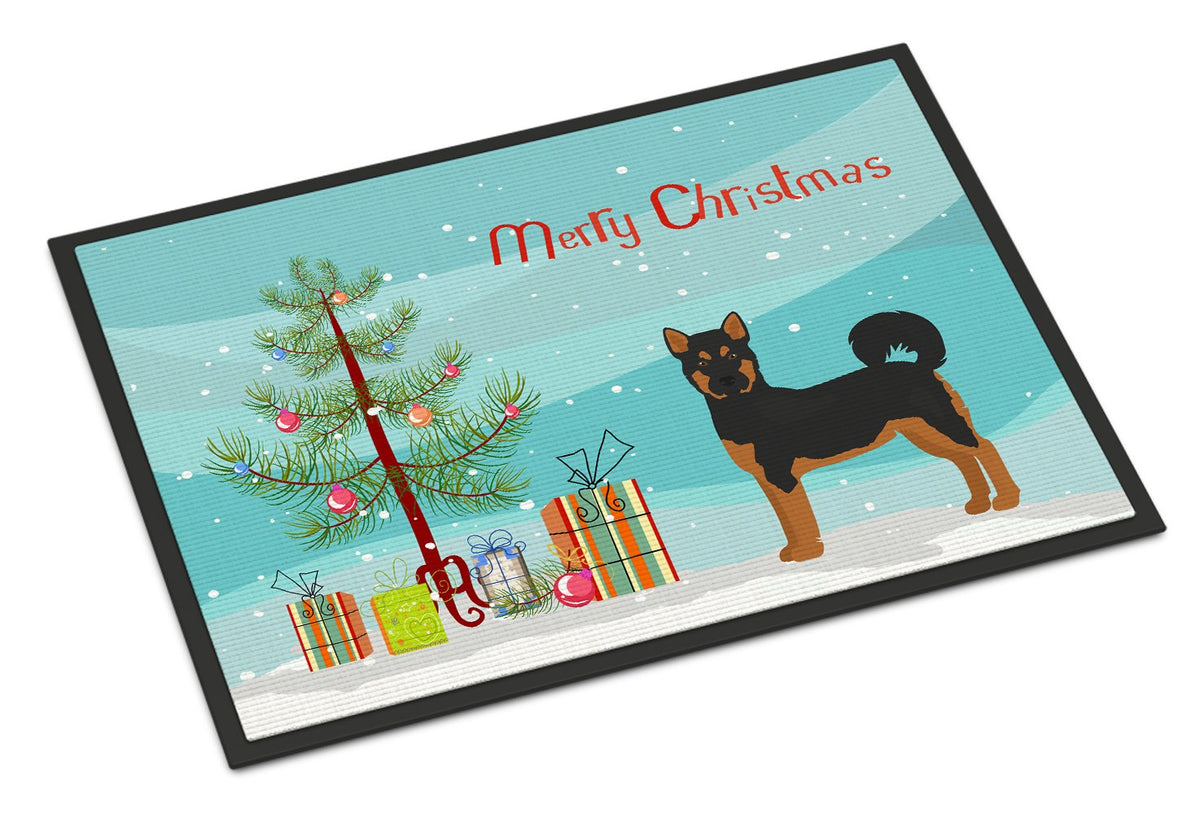 Akita Shepherd Black and Tan Christmas Tree Indoor or Outdoor Mat 24x36 CK3798JMAT by Caroline&#39;s Treasures