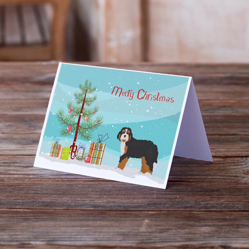 Buy this Bernedoodle Christmas Tree Greeting Cards and Envelopes Pack of 8