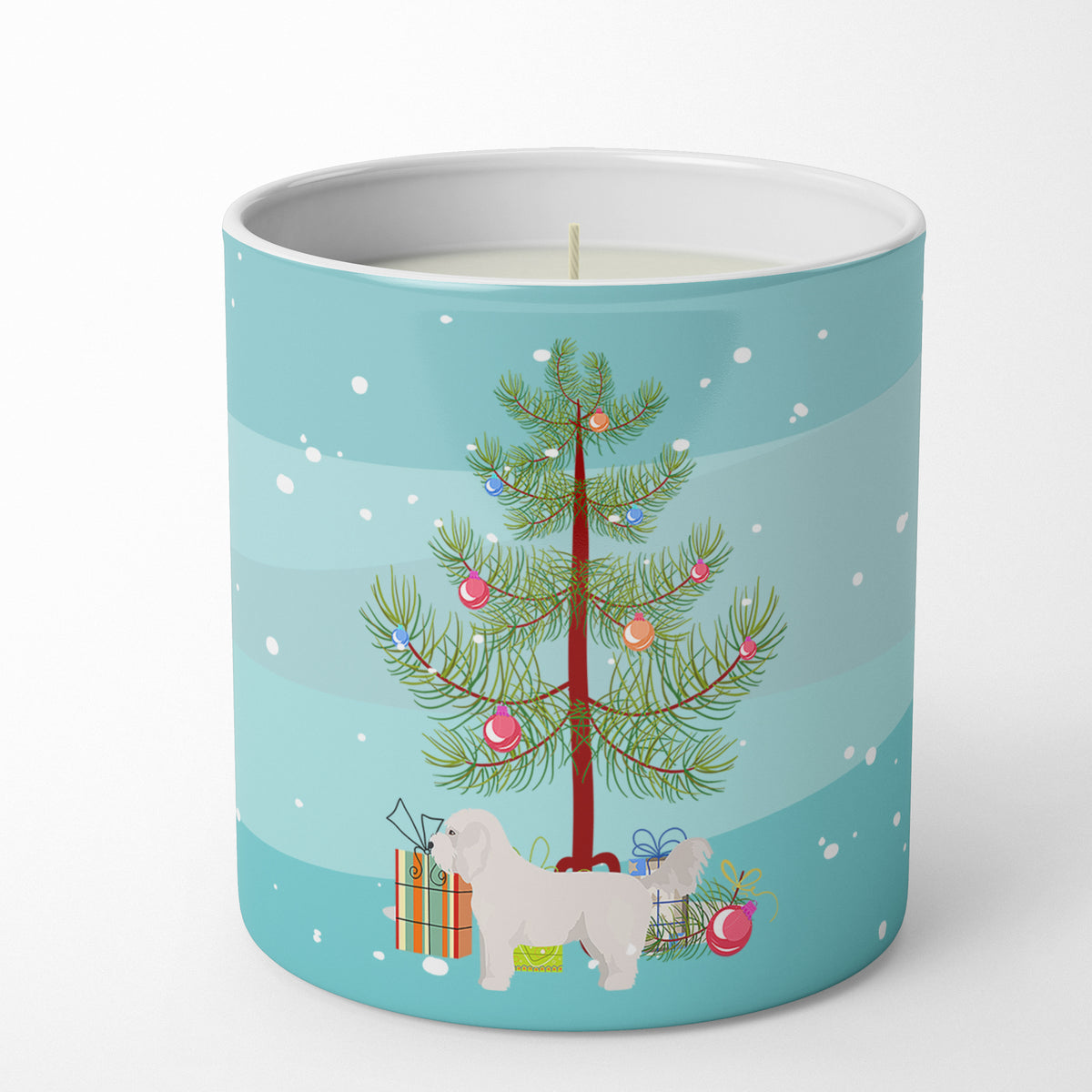 Buy this Bichpoo White Christmas Tree 10 oz Decorative Soy Candle