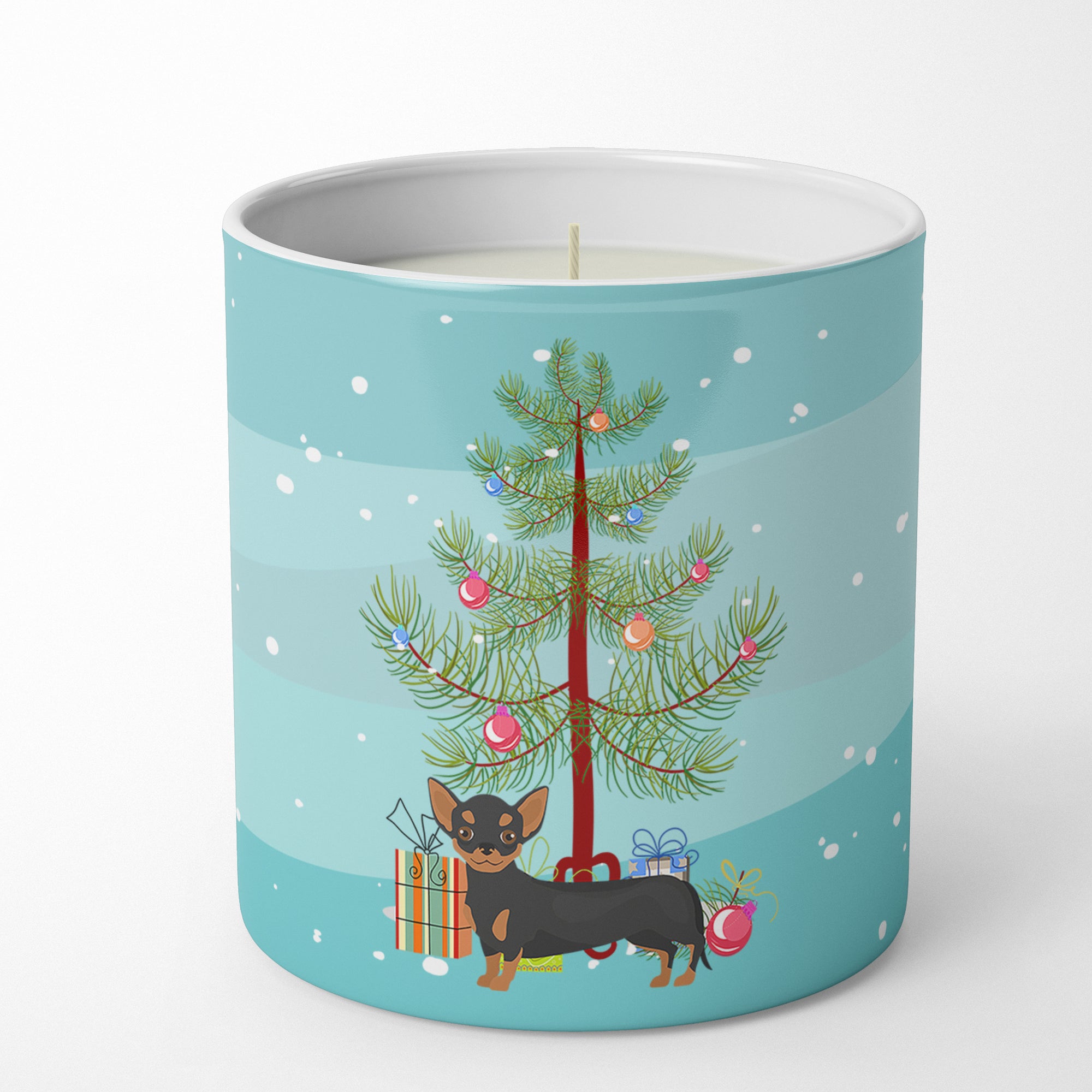 Buy this Black and Tan Chiweenie Christmas Tree 10 oz Decorative Soy Candle