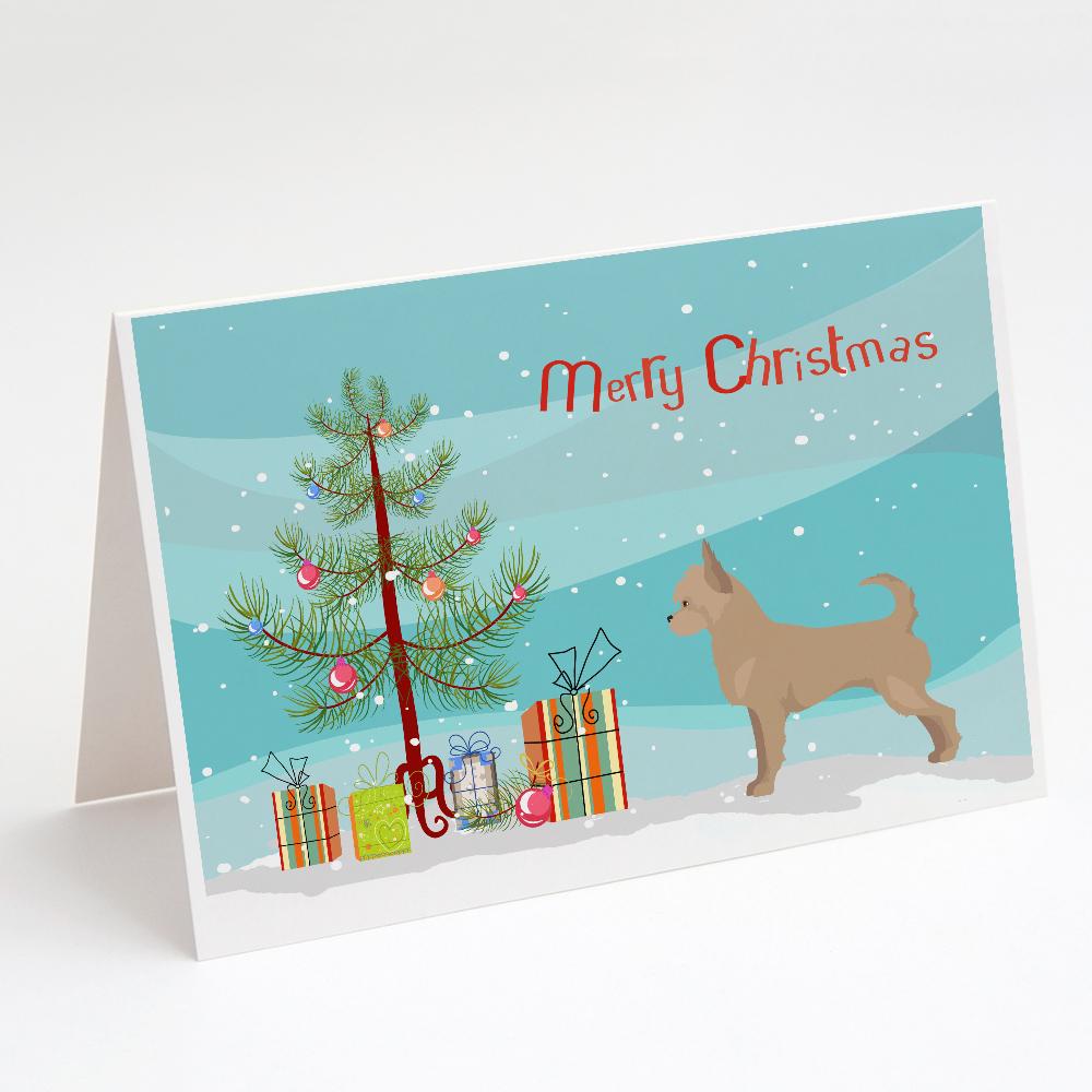 Buy this Tan Chorkie Christmas Tree Greeting Cards and Envelopes Pack of 8