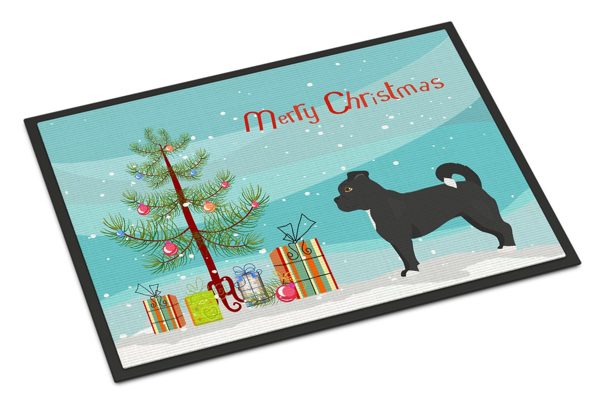 Black Chug Christmas Tree Indoor or Outdoor Mat 24x36 CK3820JMAT by Caroline&#39;s Treasures