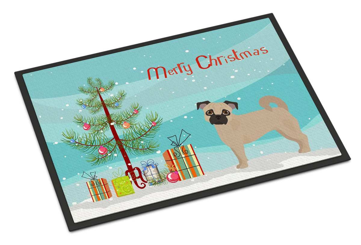 Fawn Chug Christmas Tree Indoor or Outdoor Mat 24x36 CK3821JMAT by Caroline&#39;s Treasures