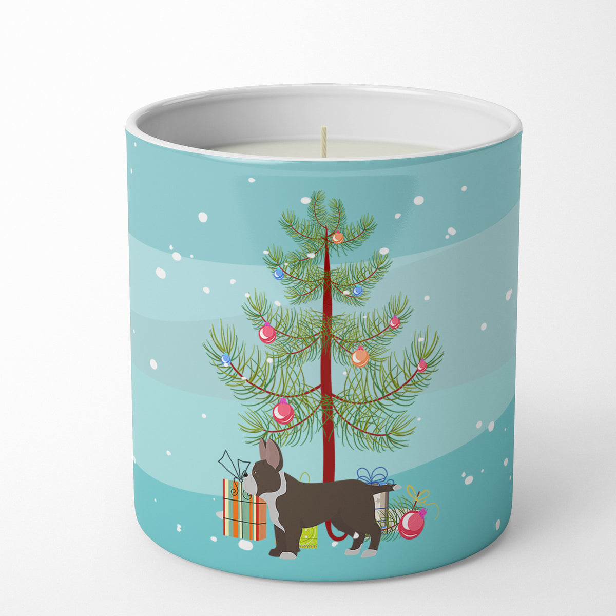 Buy this Black French Bulldog Pit Bull Mix Christmas Tree 10 oz Decorative Soy Candle