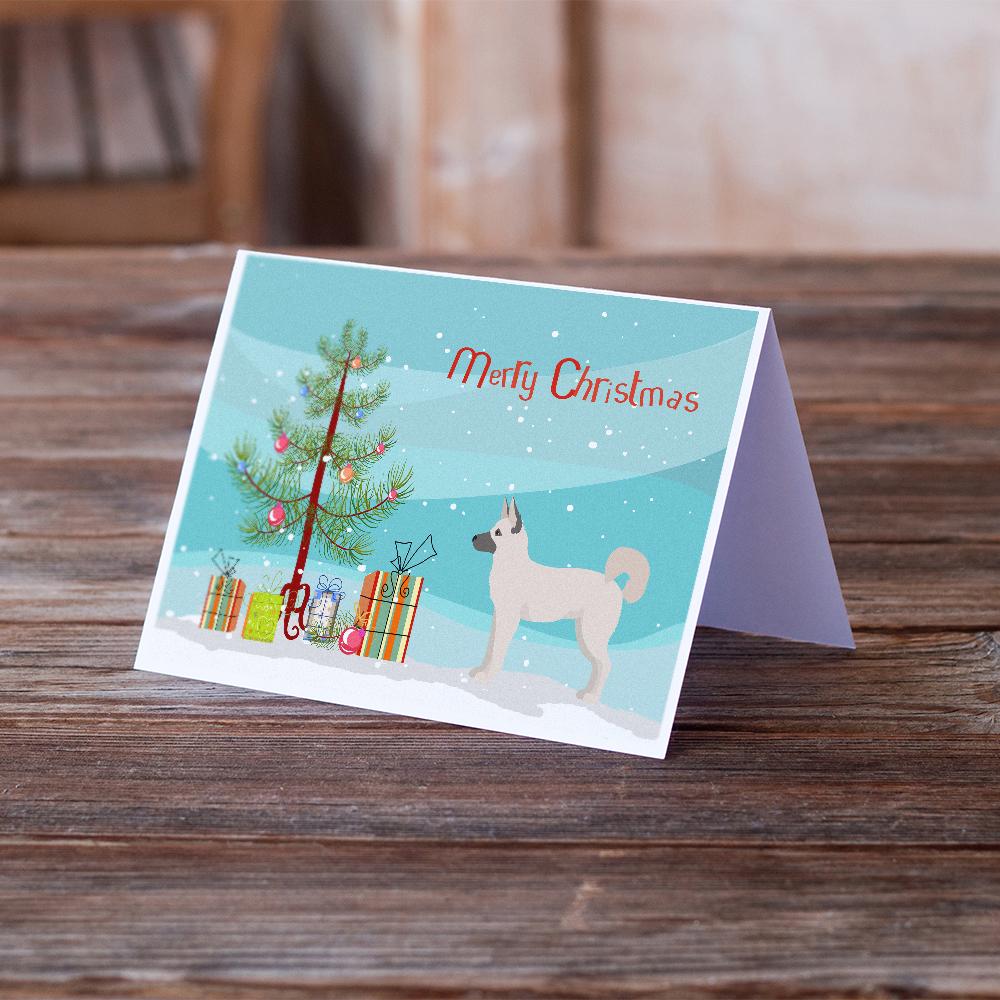 Gerberian Shepsky Christmas Tree Greeting Cards and Envelopes Pack of 8 - the-store.com