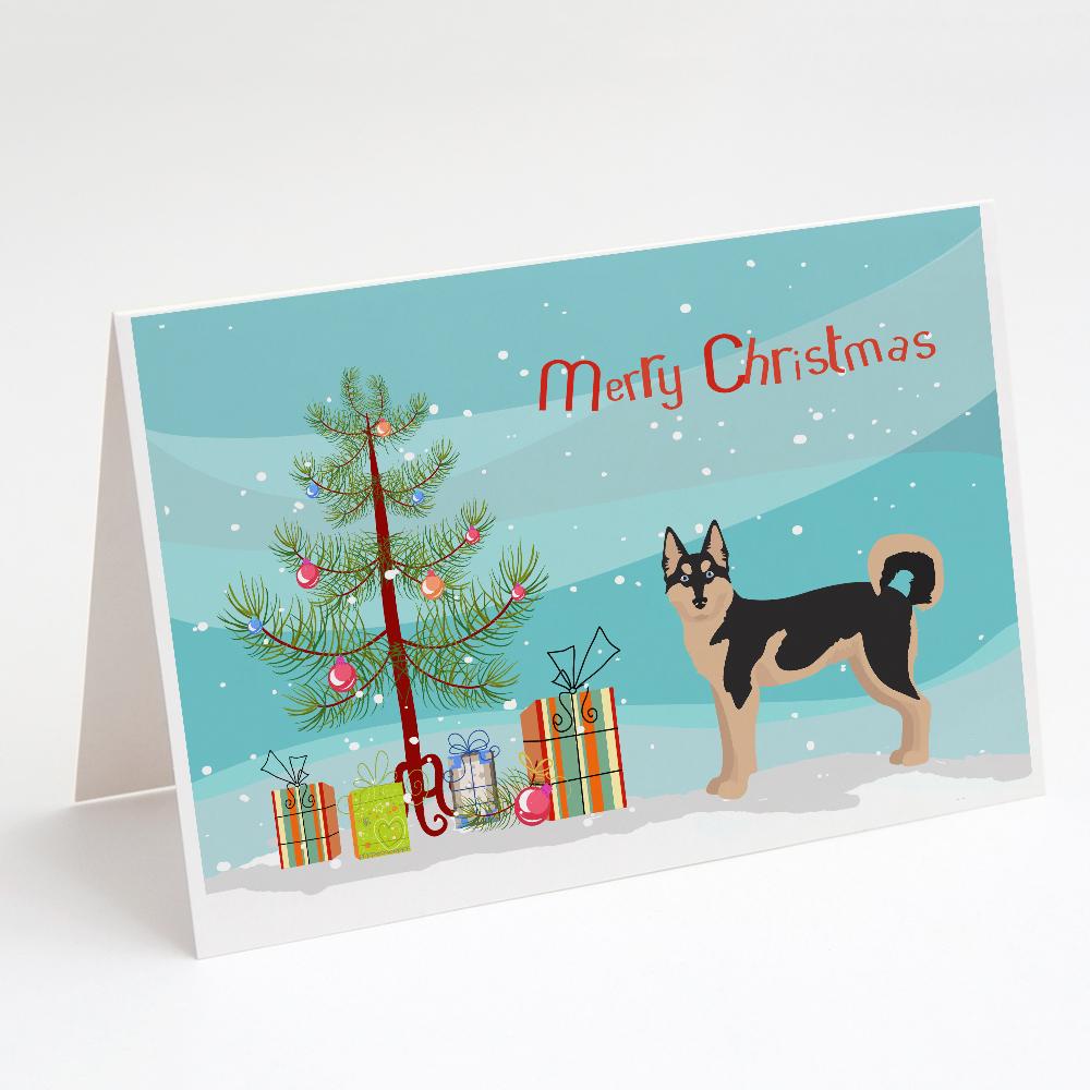 Buy this Gerberian Shepsky #2 Christmas Tree Greeting Cards and Envelopes Pack of 8