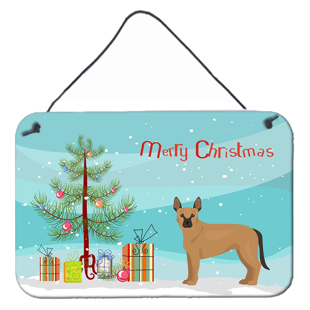 Tan German Shepherd Mastiff Mix Christmas Tree Wall or Door Hanging Prints CK3832DS812 by Caroline&#39;s Treasures