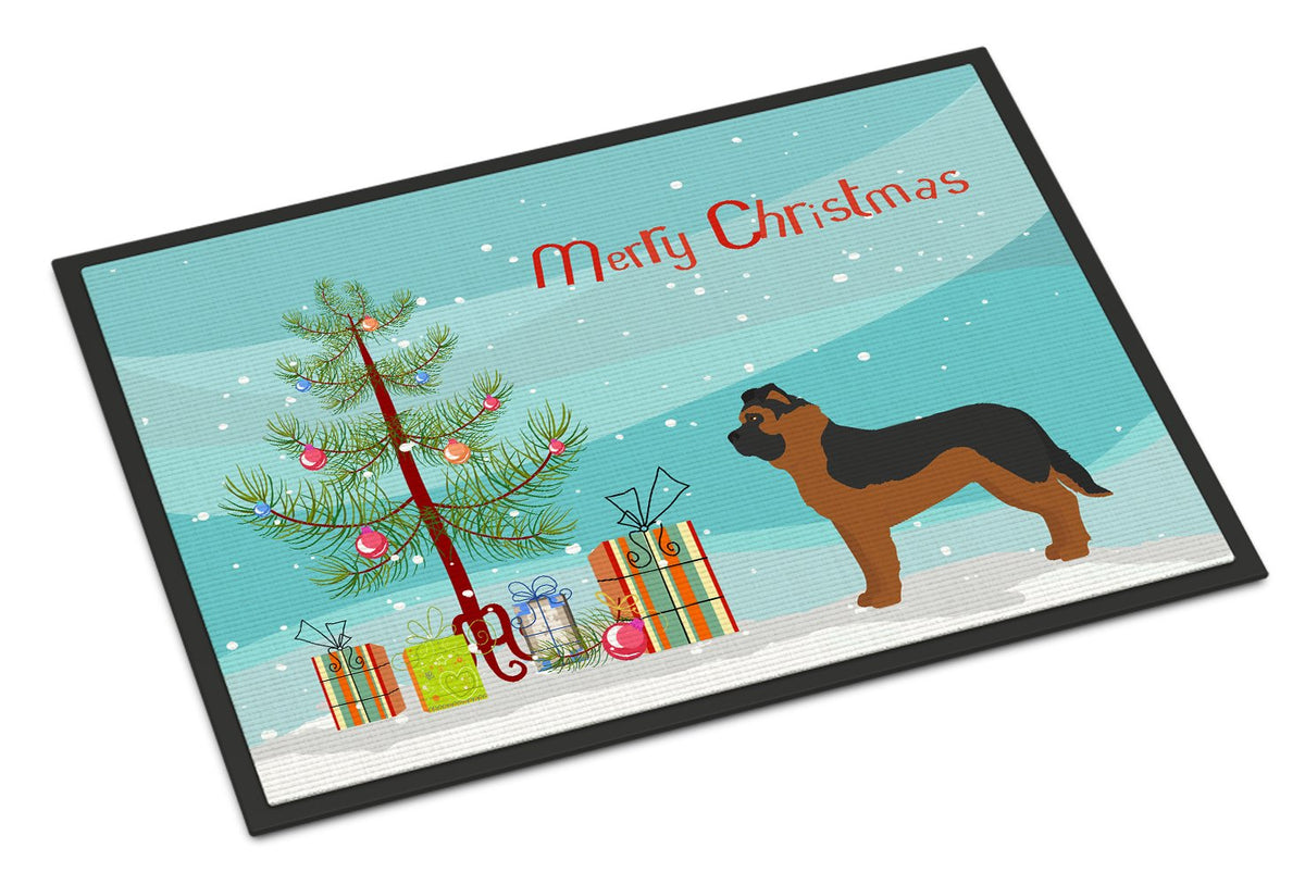 Black German Shepherd Mastiff Mix Christmas Tree Indoor or Outdoor Mat 24x36 CK3833JMAT by Caroline&#39;s Treasures