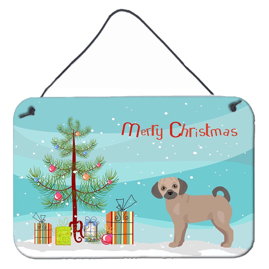 Fawn Puggle Christmas Tree Wall or Door Hanging Prints CK3864DS812 by Caroline&#39;s Treasures