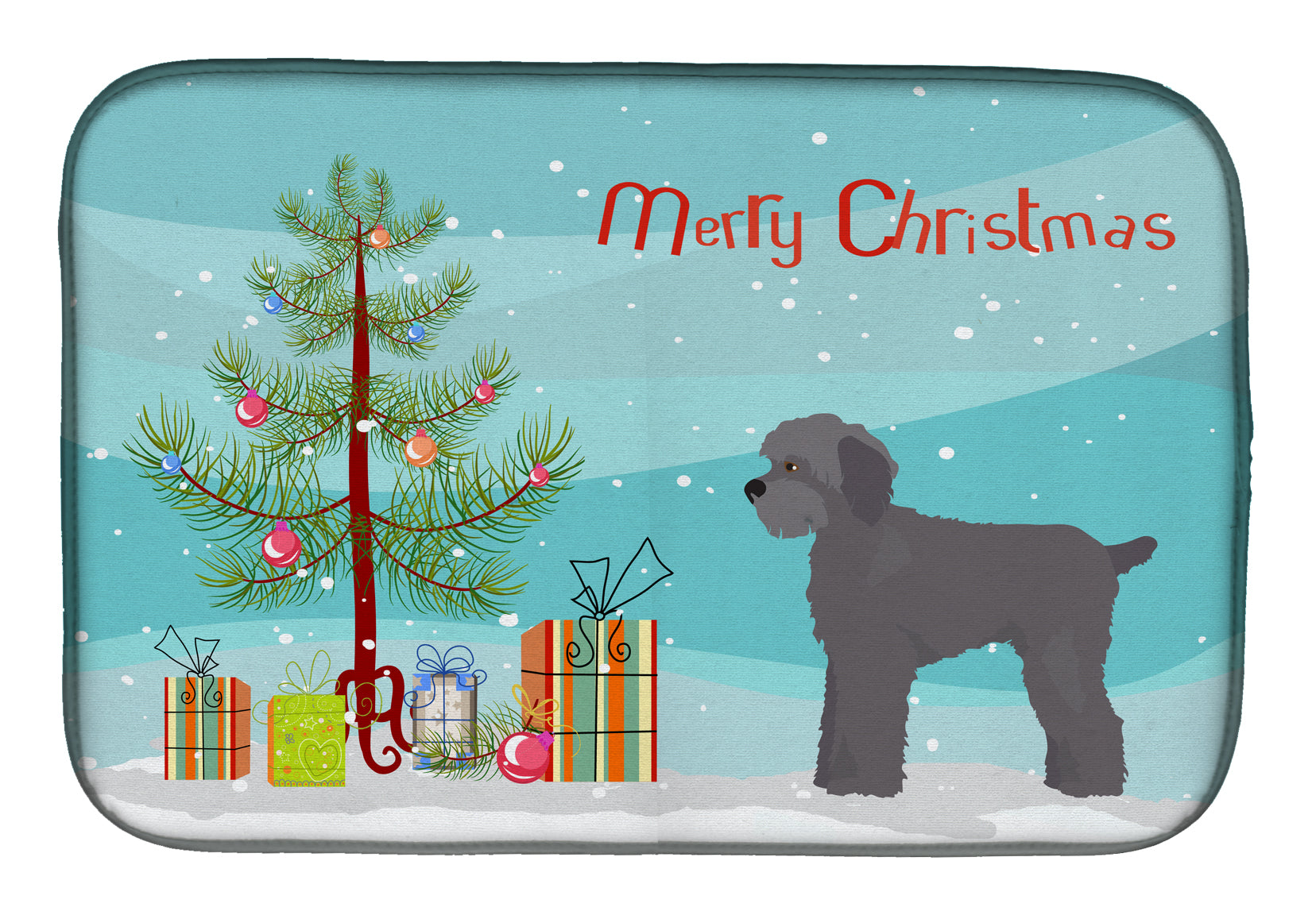 Grey Schnoodle Christmas Tree Dish Drying Mat CK3865DDM  the-store.com.