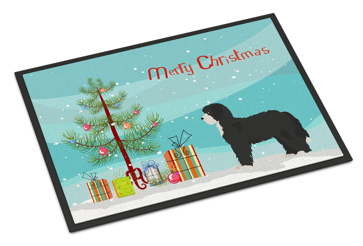 Black Sheepadoodle Christmas Tree Indoor or Outdoor Mat 24x36 CK3868JMAT by Caroline&#39;s Treasures