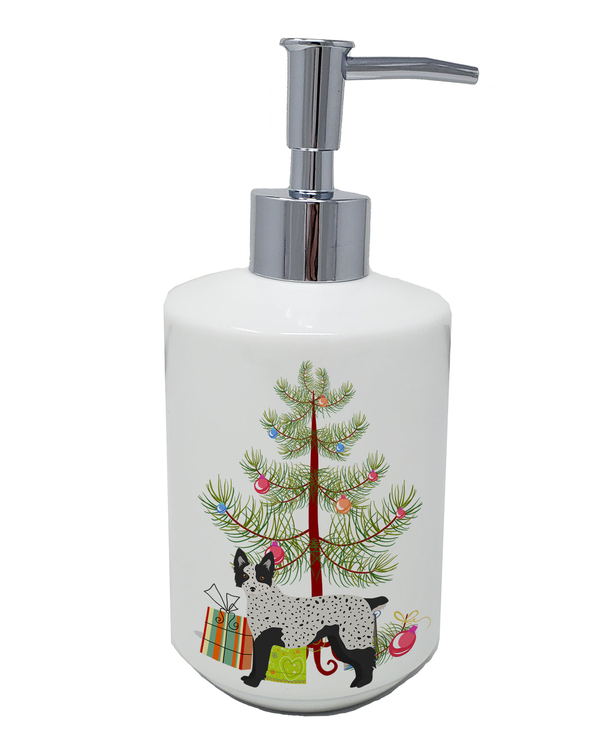Buy this Texas Heeler Christmas Tree Ceramic Soap Dispenser