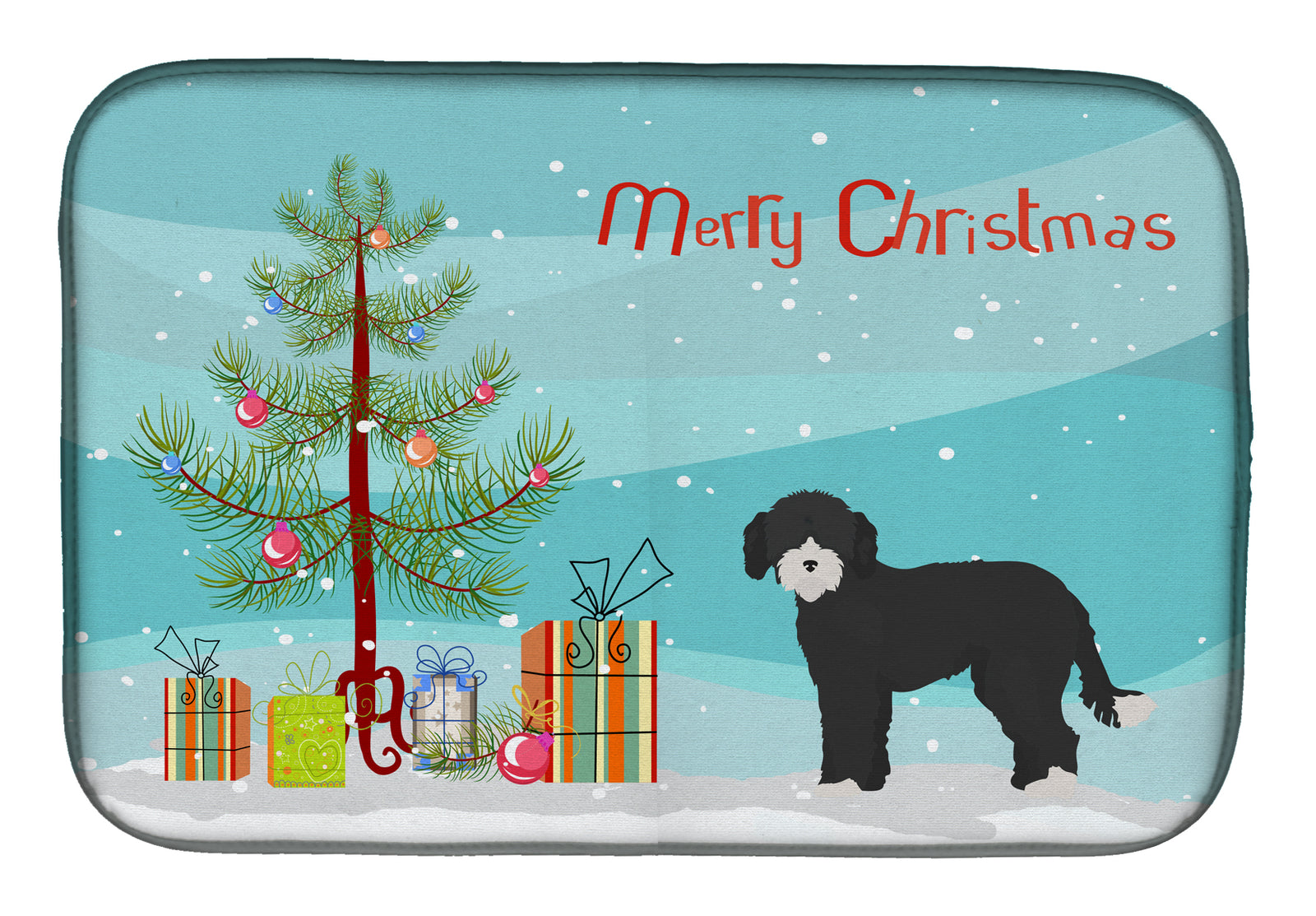 Whoodle #2 Christmas Tree Dish Drying Mat CK3881DDM  the-store.com.