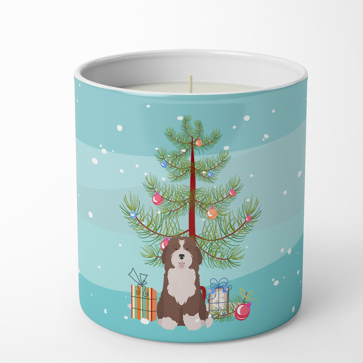 Buy this Bernedoodle #2 Christmas Tree 10 oz Decorative Soy Candle