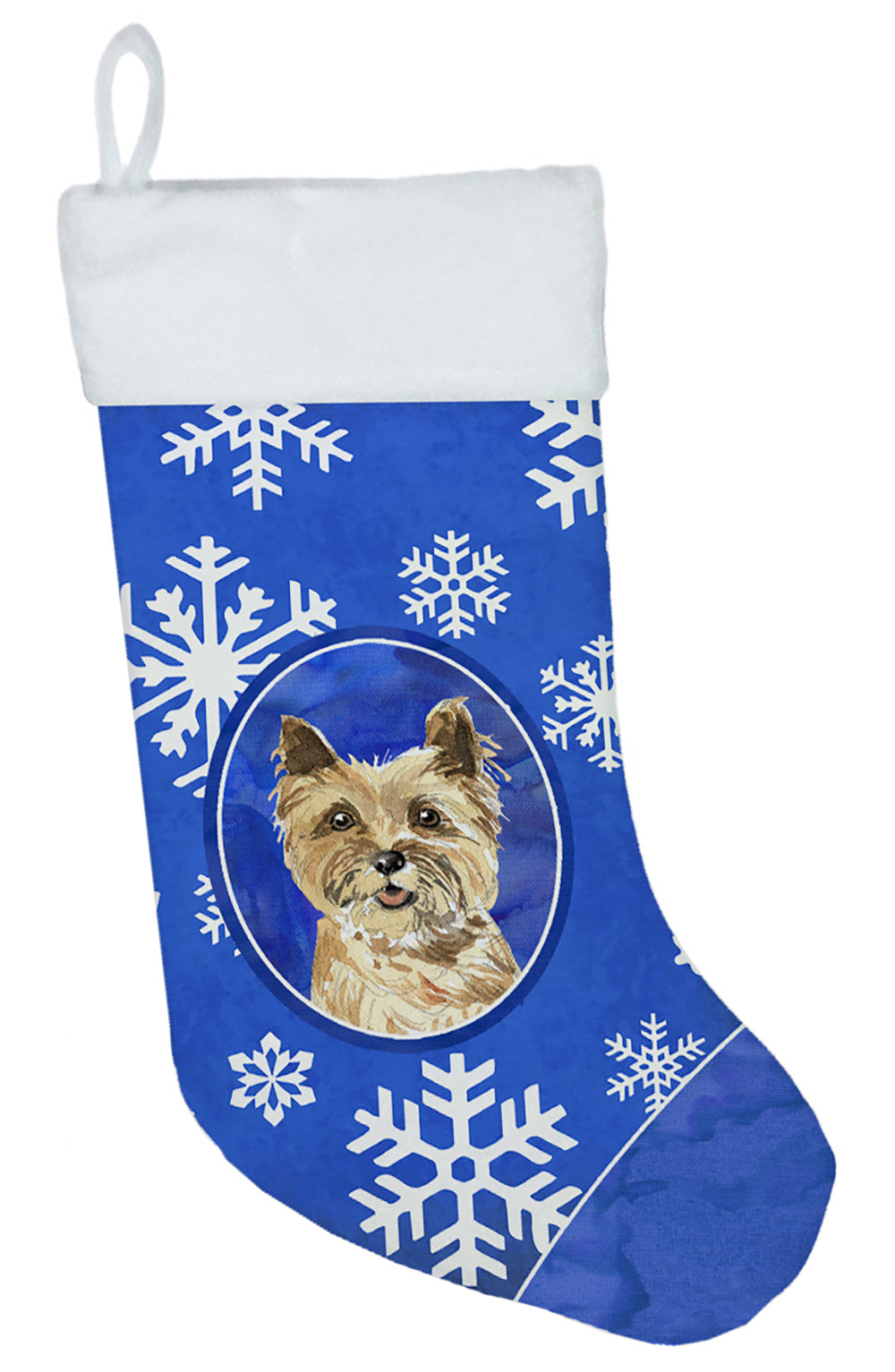 Cairn Terrier Winter Snowflakes Christmas Stocking CK3921CS  the-store.com.