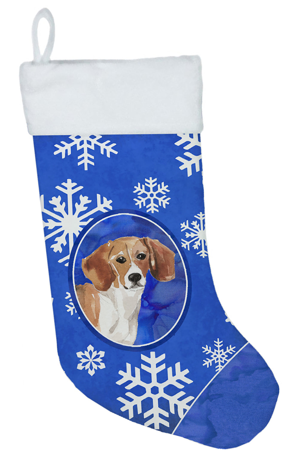 Winter Snowflakes Beagle Christmas Stocking CK3941CS