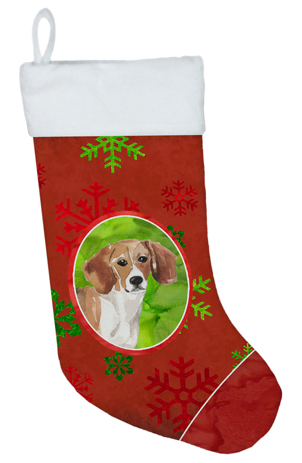 Christmas Snowflakes Beagle Christmas Stocking CK3976CS