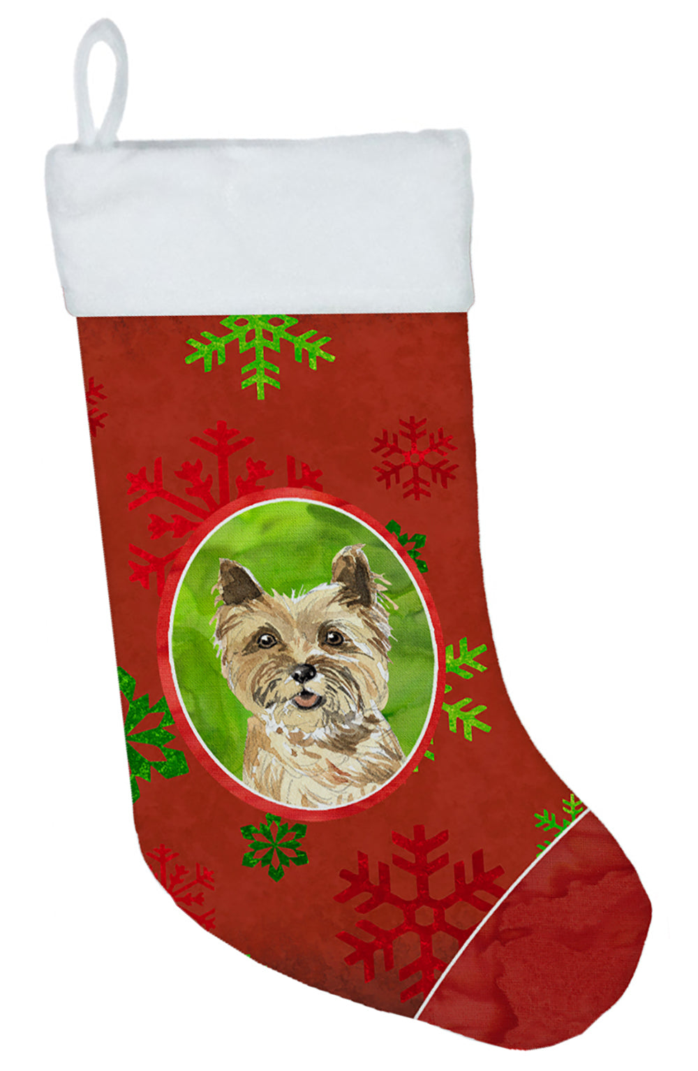 Christmas Snowflakes Cairn Terrier Christmas Stocking CK4029CS  the-store.com.