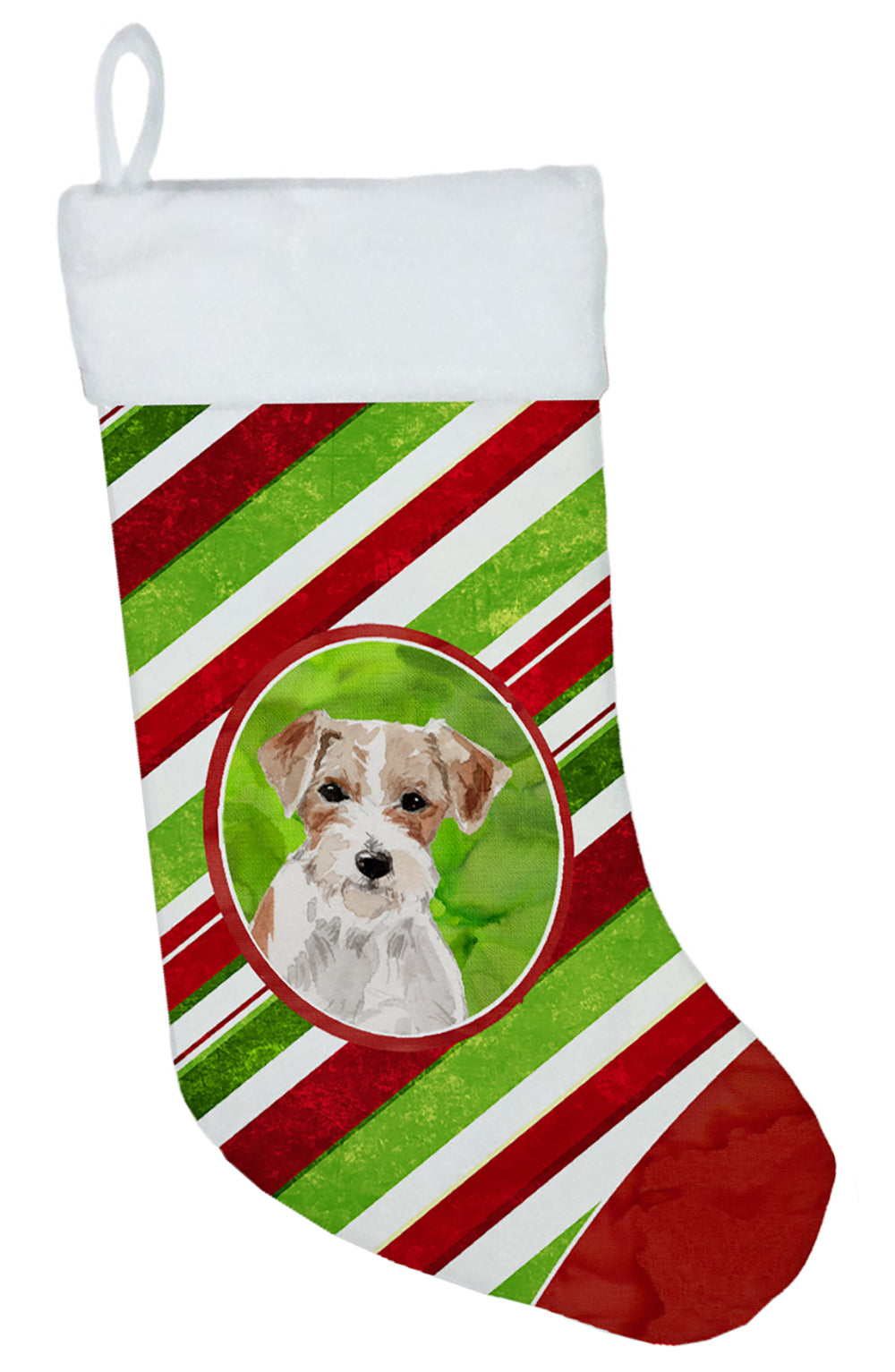 Christmas Snowflakes Jack Russell Terrier Christmas Stocking CK4047CS  the-store.com.