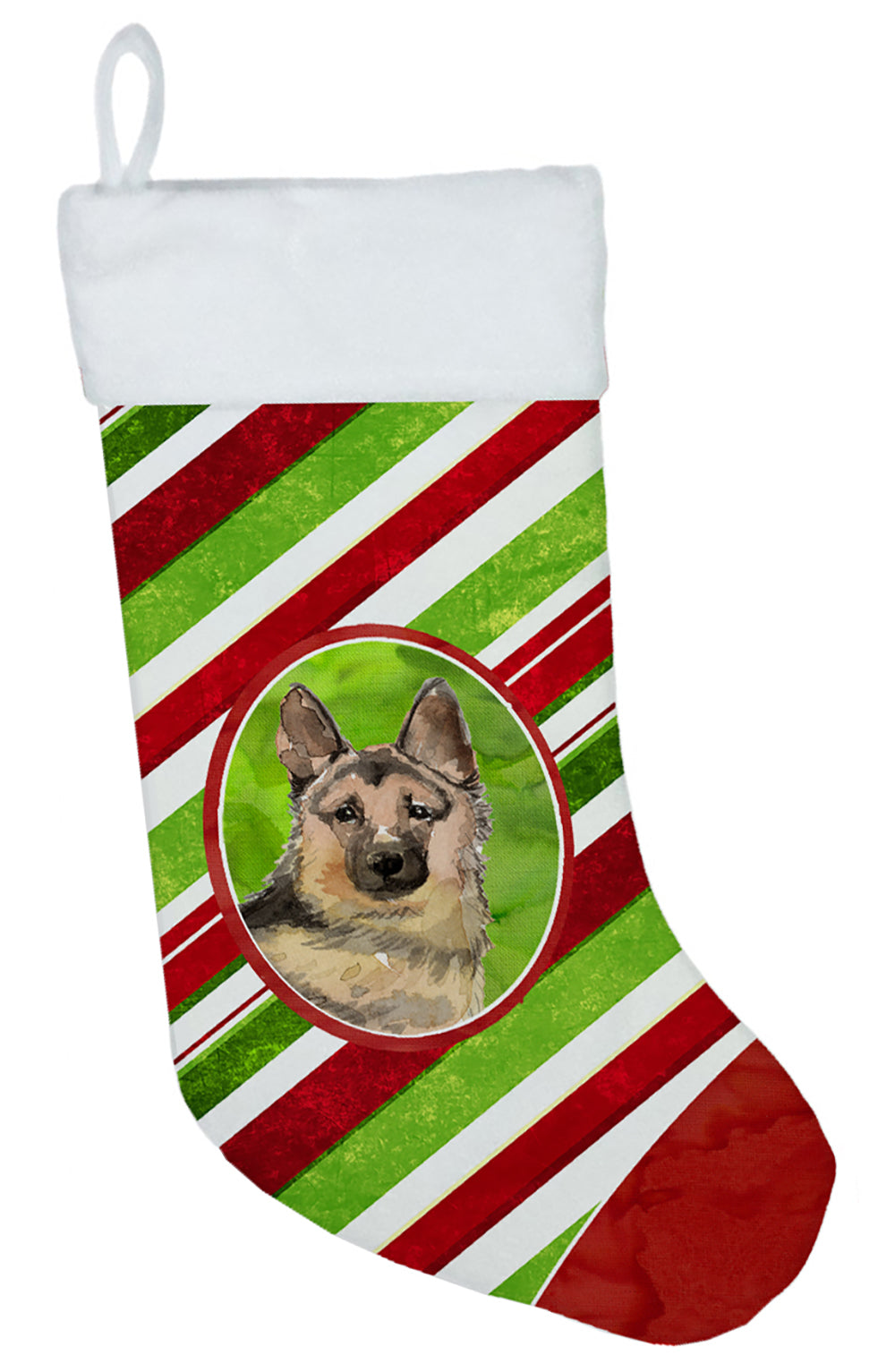 Caroline's Treasures Christmas Snowflakes German Shepherd Christmas Stocking CK4062CS