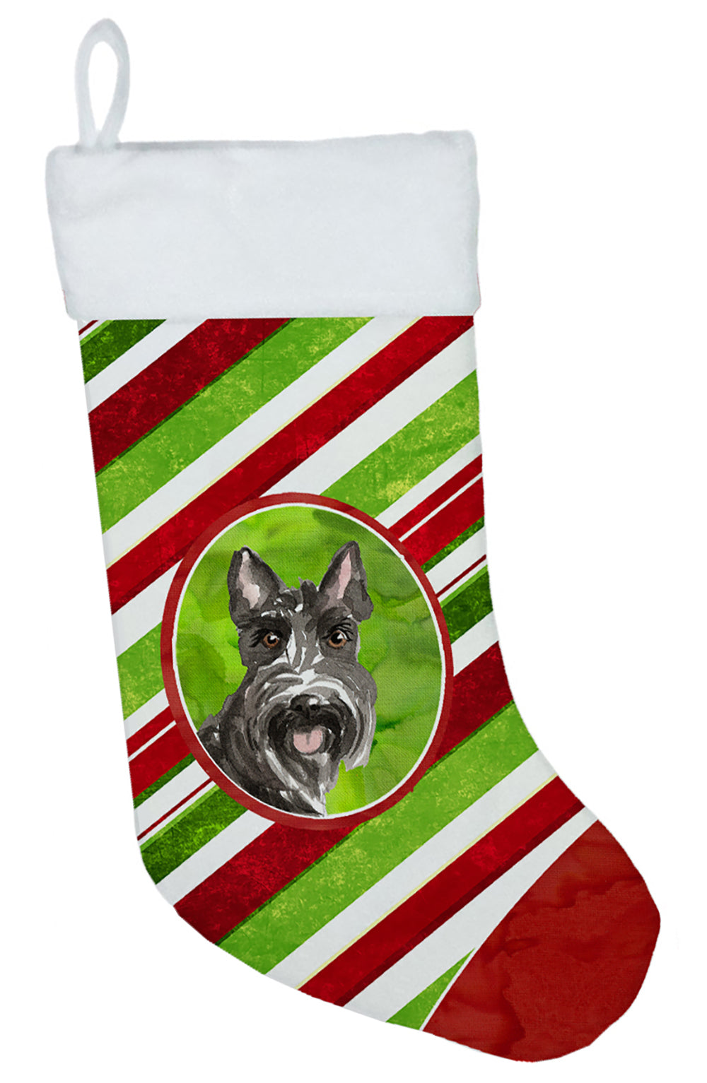Scottish Terrier Christmas Candy Stripe Christmas Stocking CK4083CS