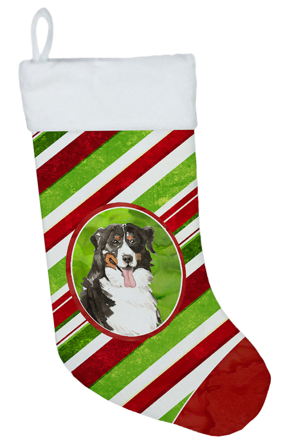 Bernese Mountain Dog Christmas Candy Stripe Christmas Stocking CK4107CS
