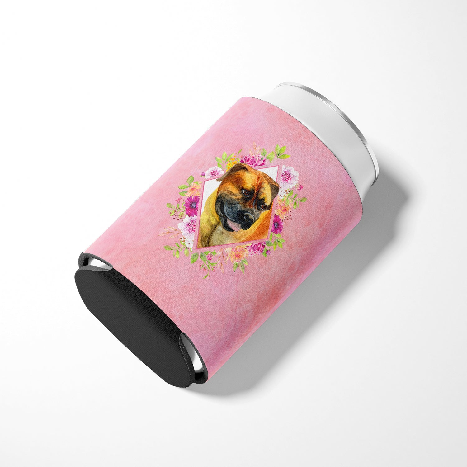 Borboel Mastiff Pink Flowers Can or Bottle Hugger CK4121CC