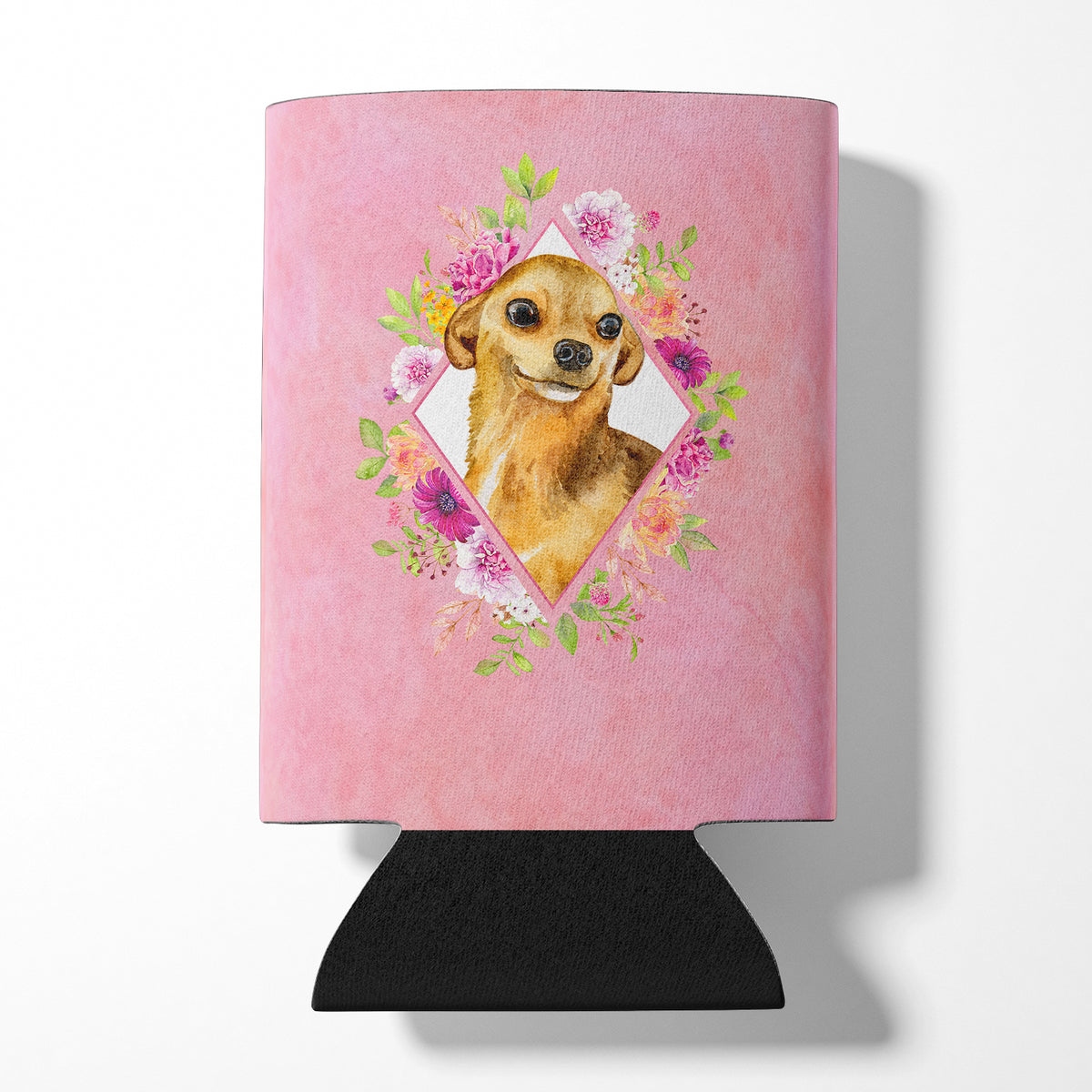 Chihuahua #1 Pink Flowers Can or Bottle Hugger CK4128CC