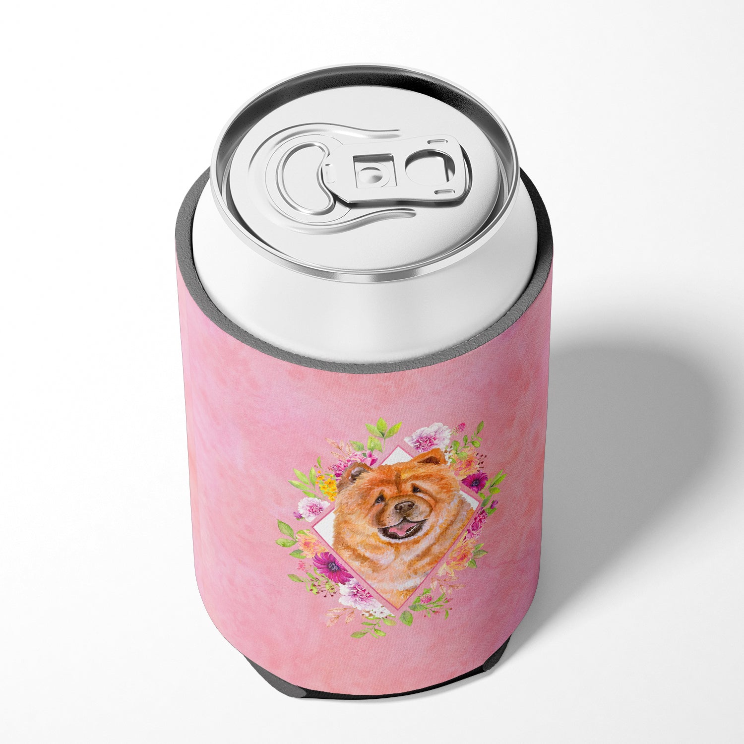 Chow Chow #1 Pink Flowers Can or Bottle Hugger CK4131CC