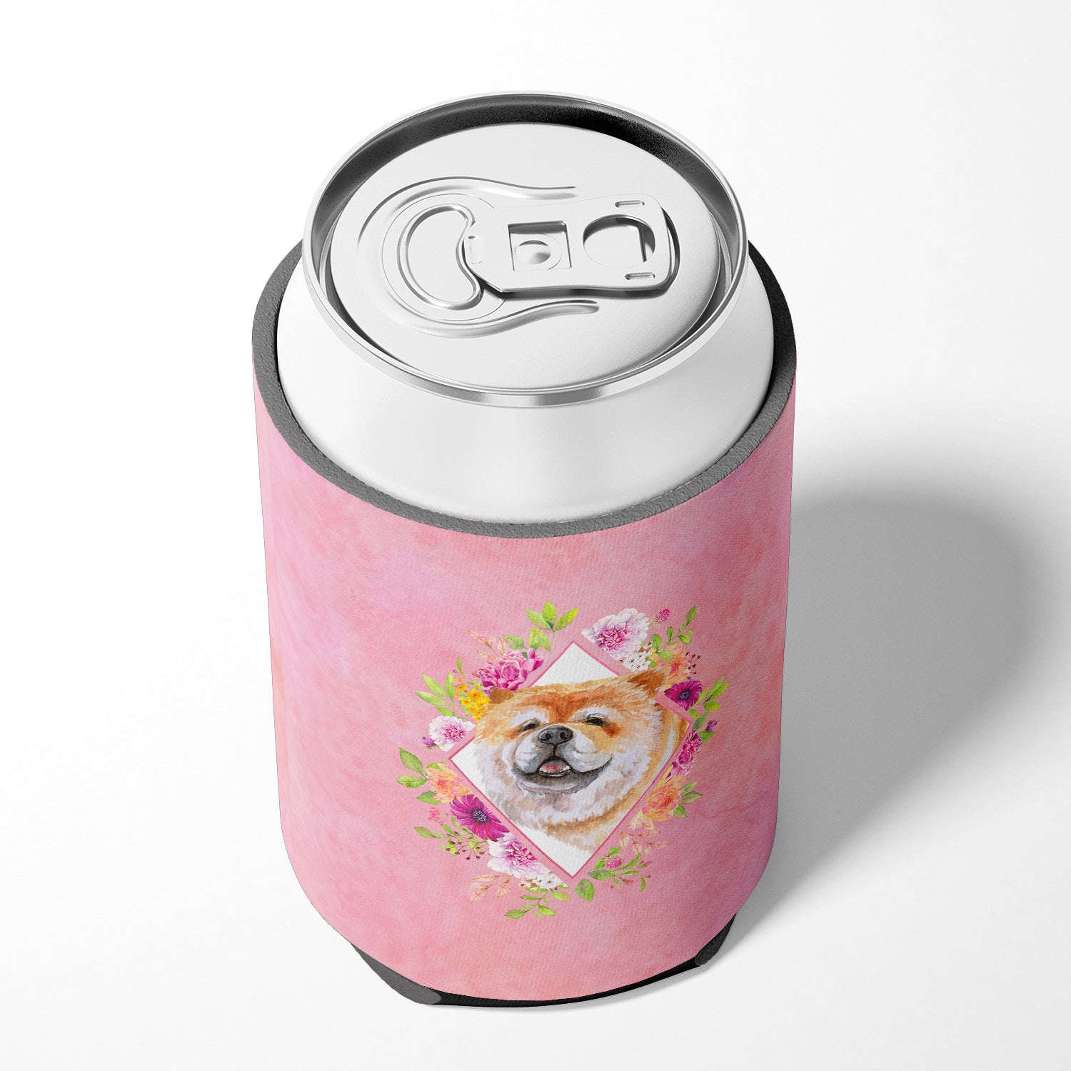 Chow Chow #2 Pink Flowers Can or Bottle Hugger CK4132CC  the-store.com.