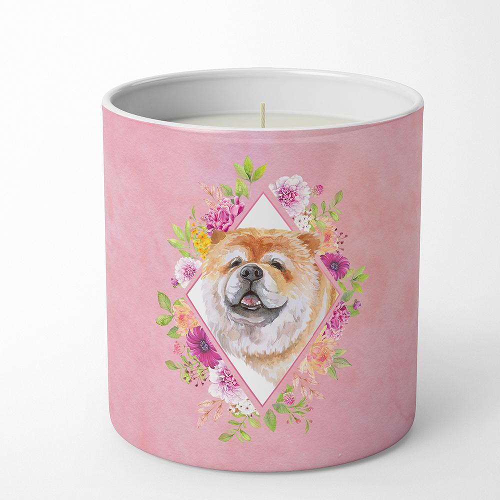 Chow Chow #2 Pink Flowers 10 oz Decorative Soy Candle CK4132CDL by Caroline&#39;s Treasures