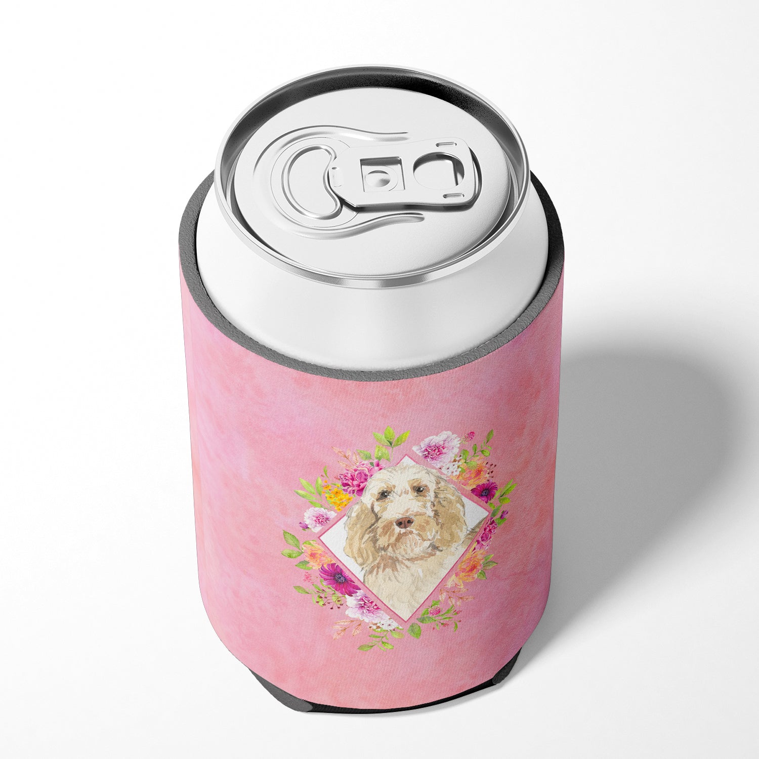 Spinone Italiano Pink Flowers Can or Bottle Hugger CK4209CC