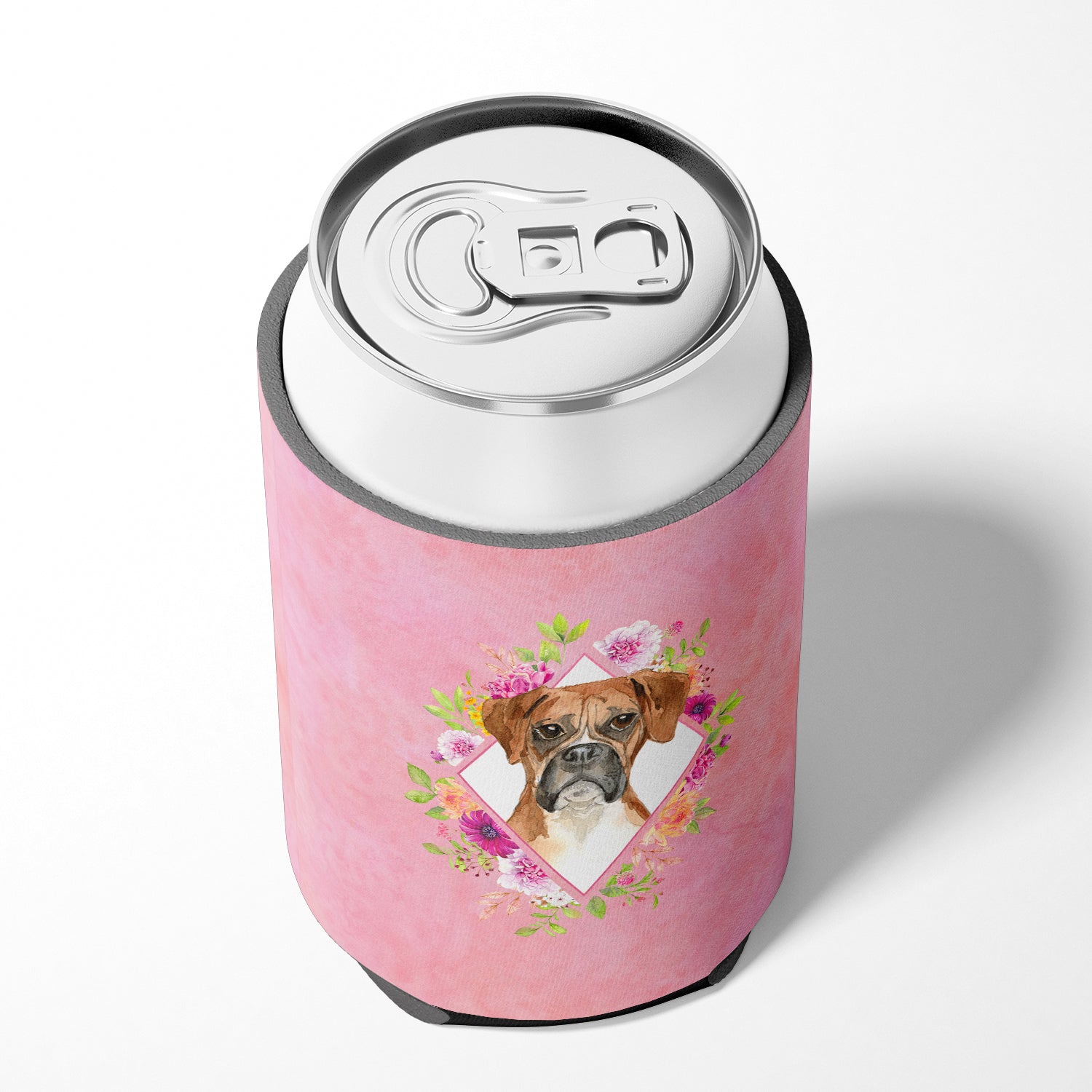 Boxer Pink Flowers Can or Bottle Hugger CK4255CC  the-store.com.