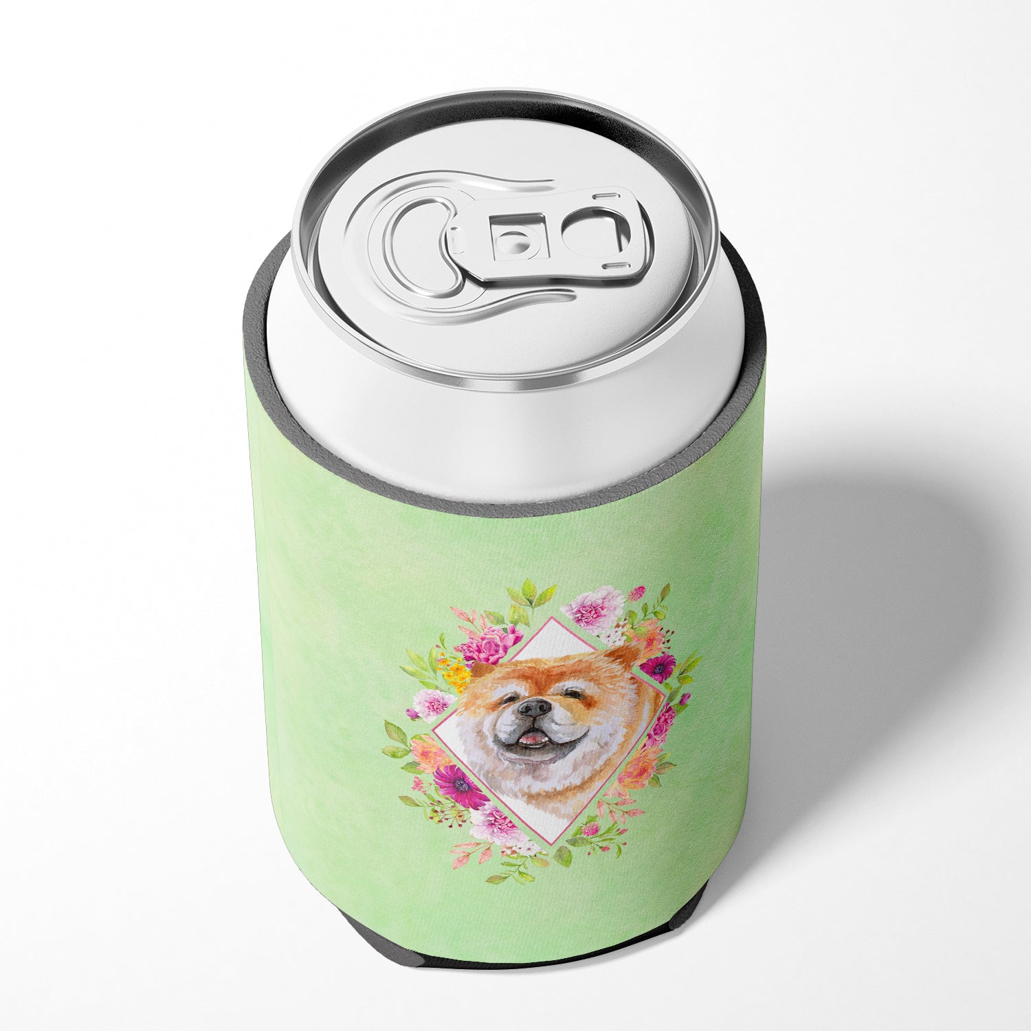 Chow Chow #2 Green Flowers Can or Bottle Hugger CK4292CC
