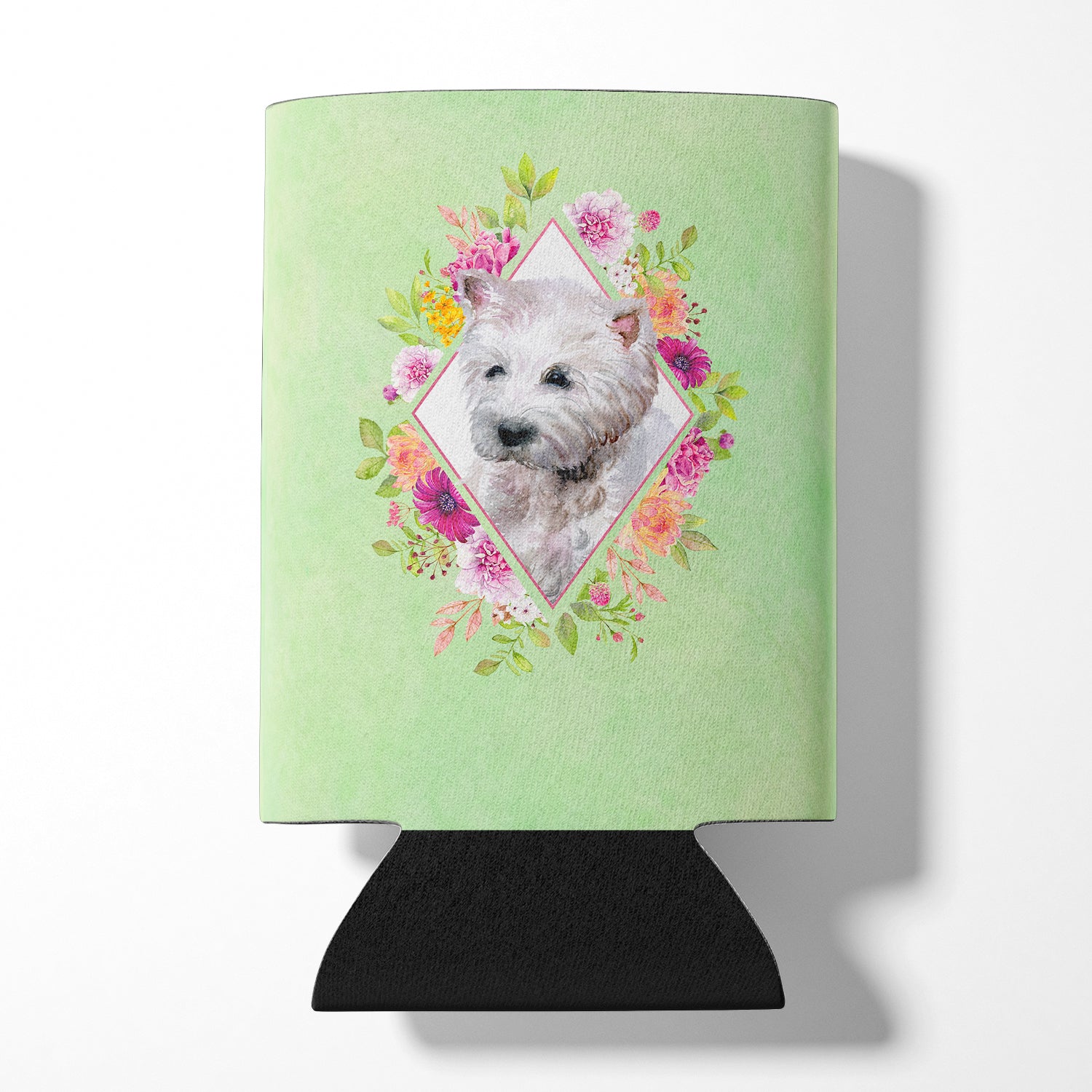 West Highland White Terrier Green Flowers Can or Bottle Hugger CK4353CC  the-store.com.